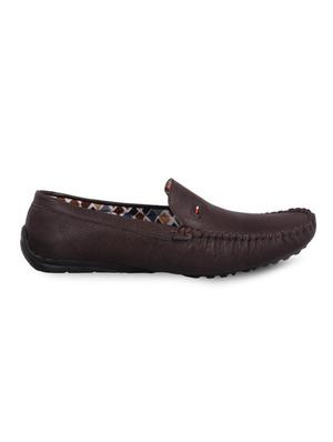 brown synthetic slip on loafers - 12272900 - Standard Image - 2
