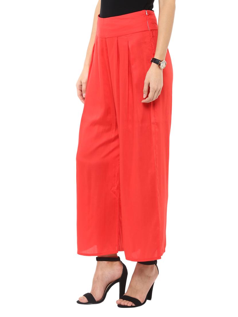 peach rayon palazzo - 12272991 - Zoom Image - 2