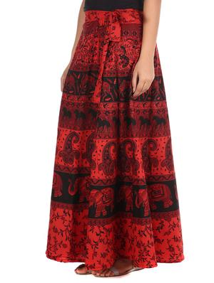 red cotton skirt - 12306235 - Standard Image - 2