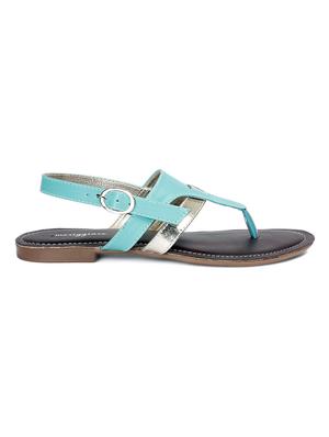 blue faux leather sandal - 12331706 - Standard Image - 2