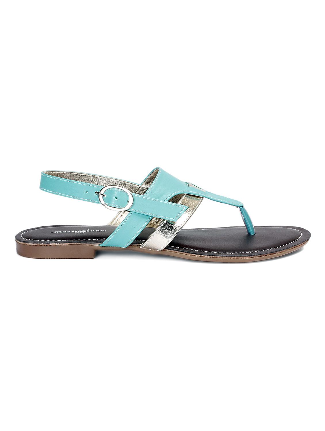 blue faux leather sandal - 12331706 - Zoom Image - 2