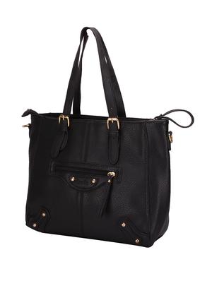 black leatherette handbag - 12333743 - Standard Image - 5