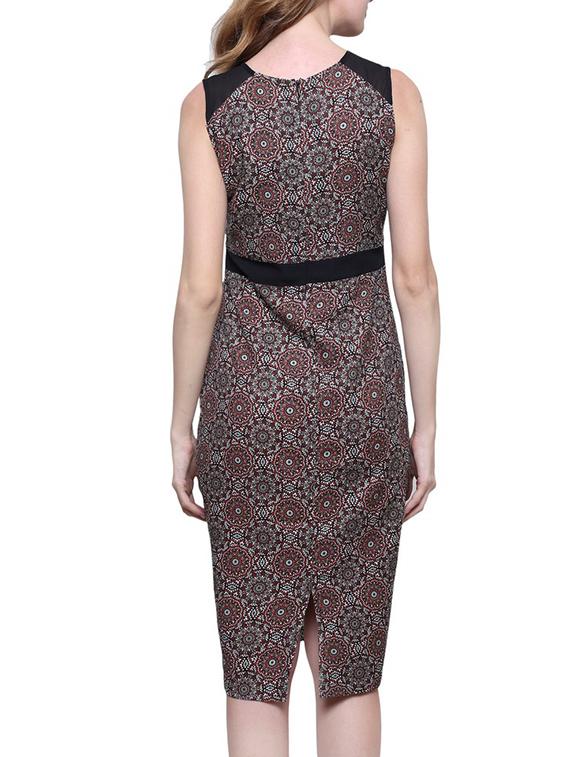 black viscose printed dress - 12334107 - Zoom Image - 2