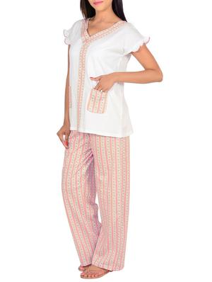 white cotton pyjama set - 12342636 - Standard Image - 2