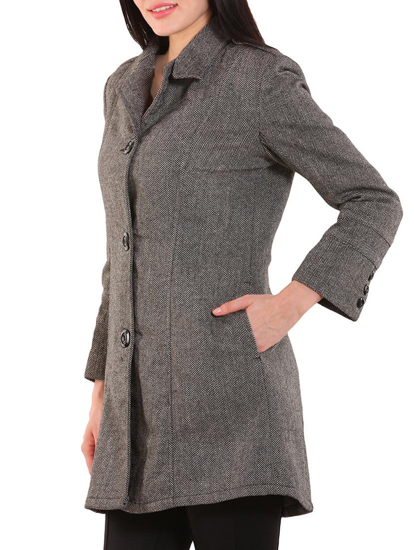 solid grey woollen coatigan - 12350382 - Zoom Image - 2