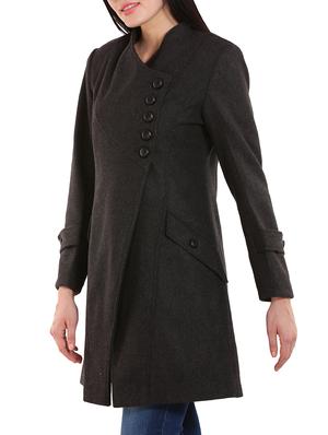 black wool over coat - 12350385 - Standard Image - 2