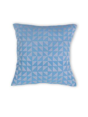 house this the chaotic triangles 100% cotton 1 bedcover & 2 bolster covers & 3 cushion covers - blue - 12364569 - Standard Image - 2