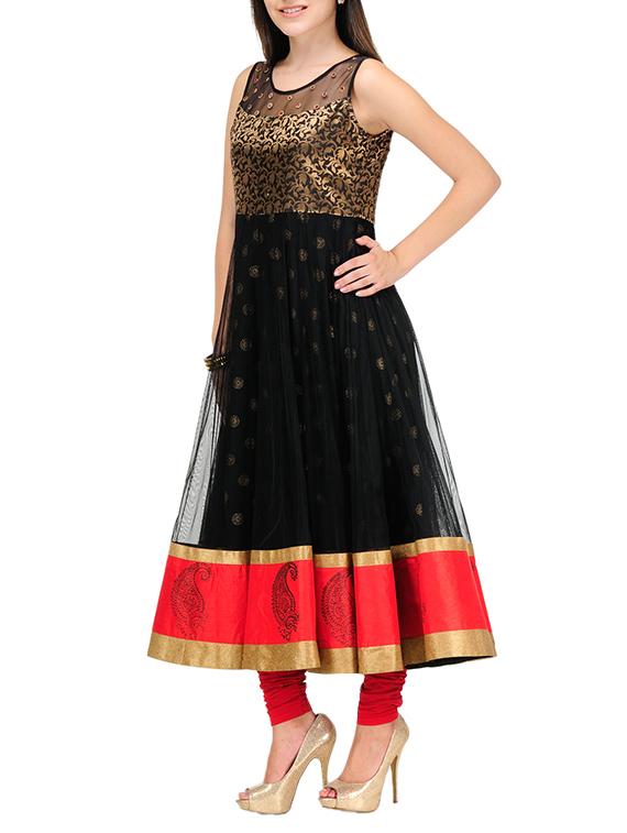 Embellished flared kurta - 12369659 - Zoom Image - 2
