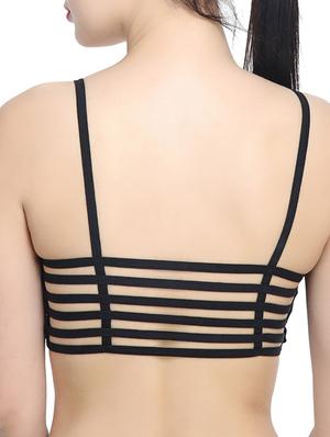 black cotton bralette - 12372258 - Standard Image - 2