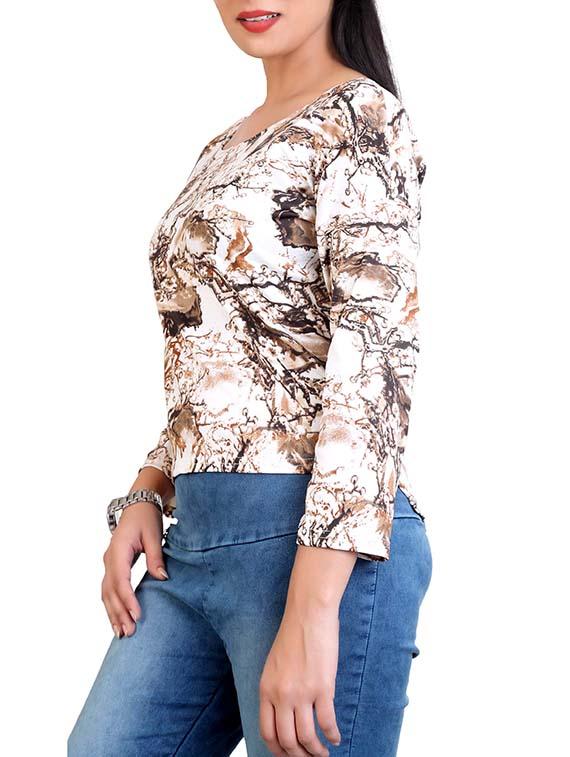 brown cotton top - 12374623 - Zoom Image - 2