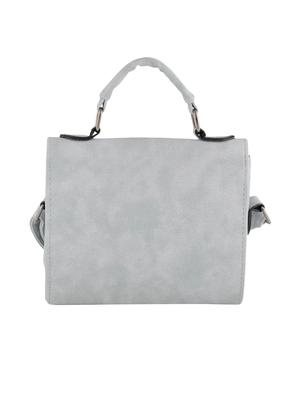 grey leatherette handbag with sling - 12391974 - Standard Image - 2