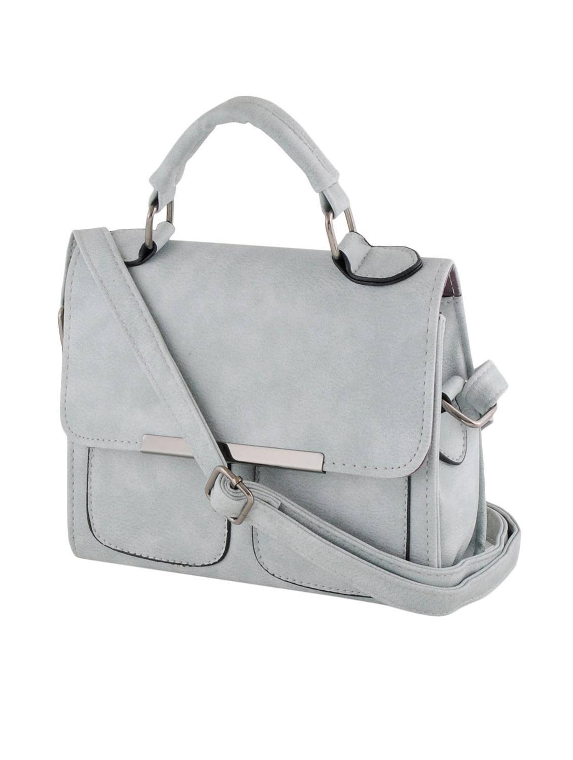 grey leatherette handbag with sling - 12391974 - Zoom Image - 5
