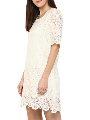 solid white lace shift dress - 12392071 - Standard Image - 2