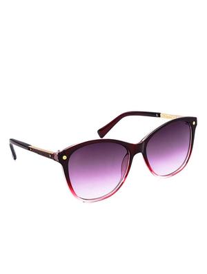 stacle leather temple design over-sized sunglasses (brown) (std15127) - 12394334 - Standard Image - 2