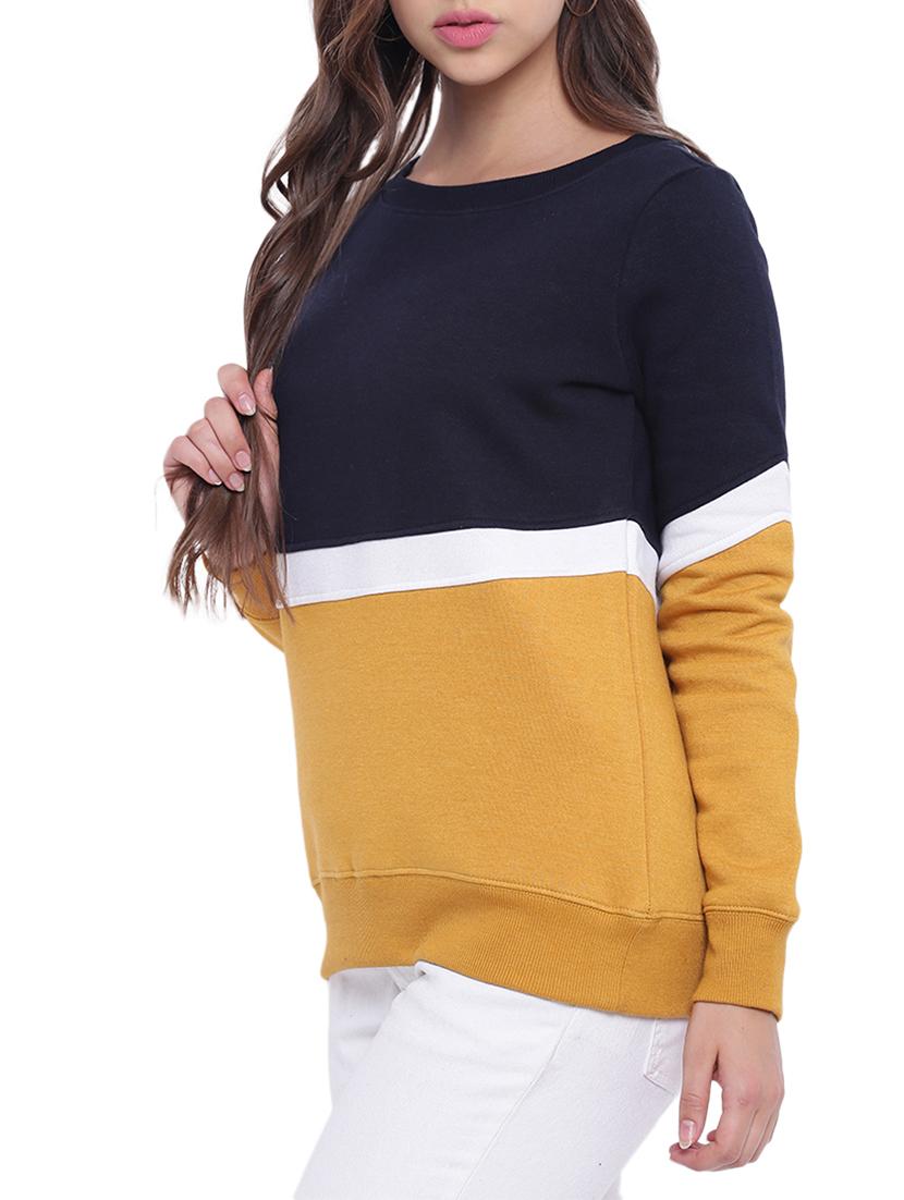 color block sweatshirt - 12403227 - Zoom Image - 2
