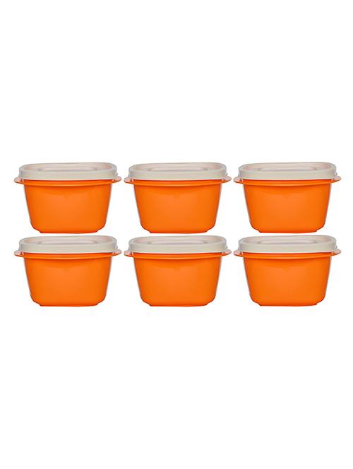 cutting edge snap tight air tight storage containers 600ml, set of 6, candy orange - 12413238 - Standard Image - 1