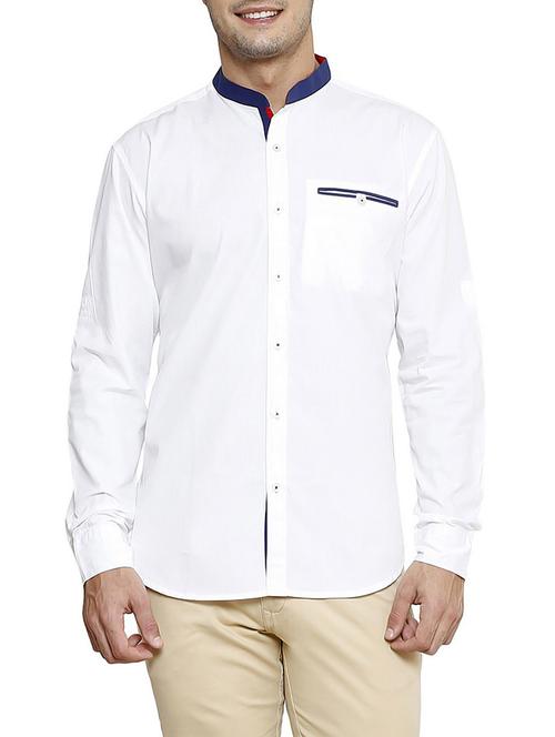 white cotton casual shirt - 12420783 - Standard Image - 1