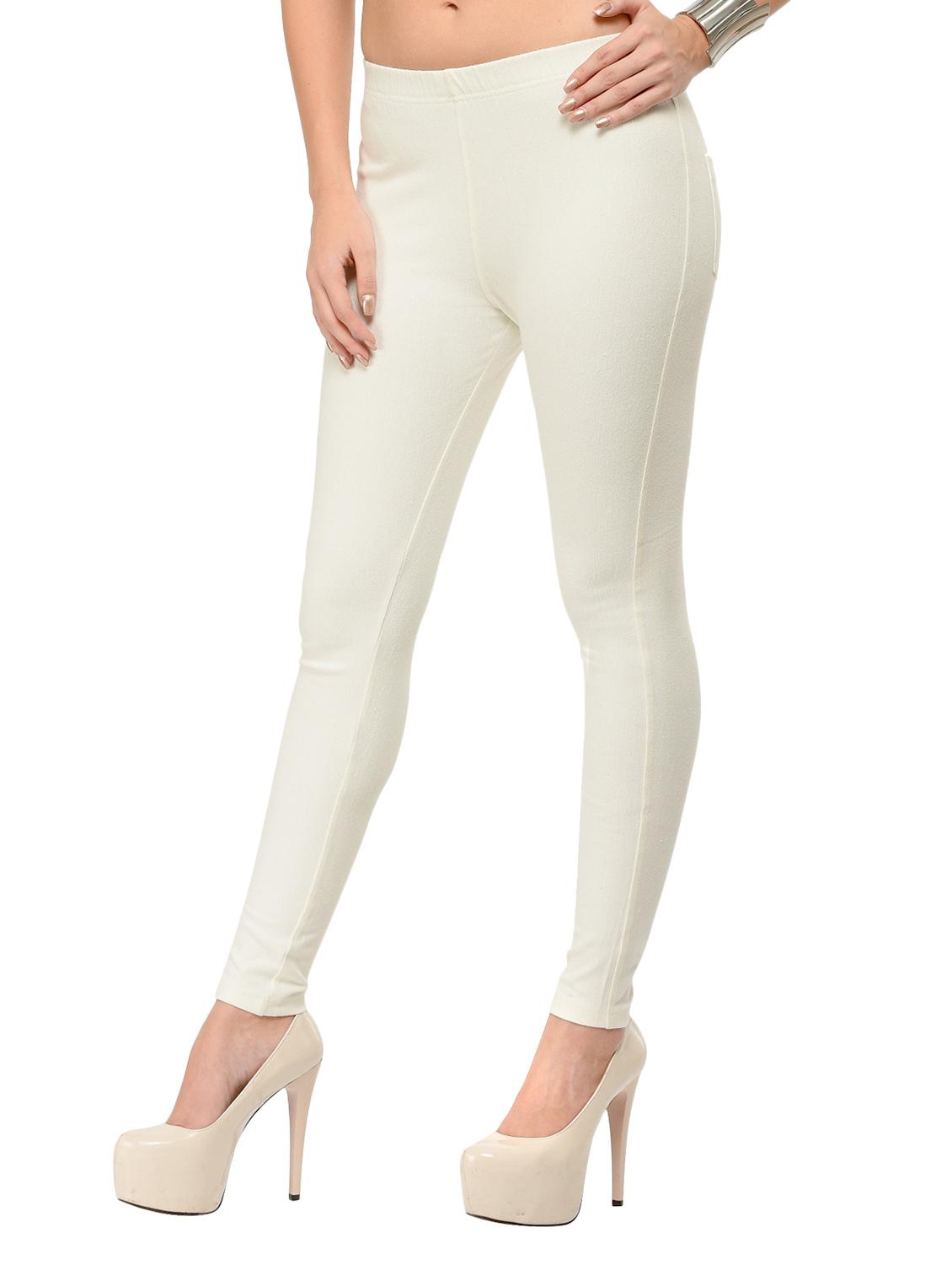 white viscose jeggings - 12426138 - Zoom Image - 2