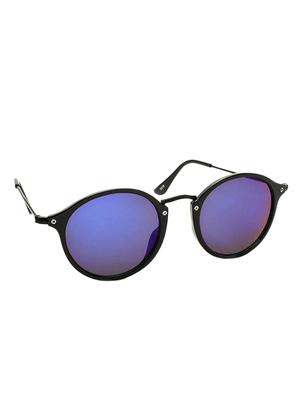 stacle uv protected purple mirrored retro round unisex sunglasses - 12427169 - Standard Image - 2