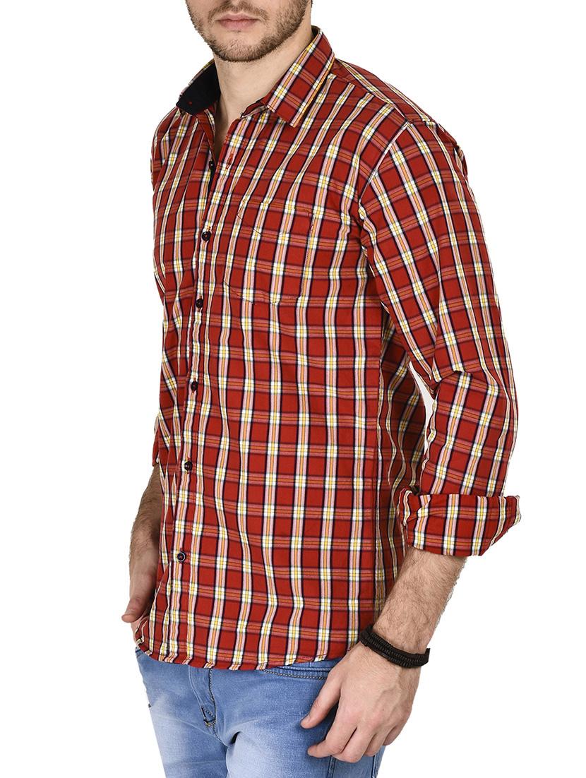 red cotton casual shirt - 12430740 - Zoom Image - 2