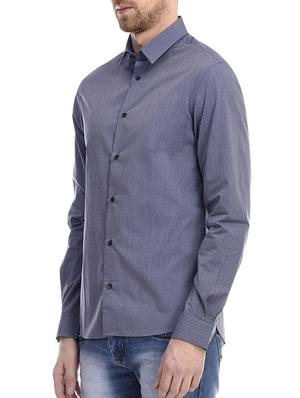 blue cotton casual shirt - 12432246 - Standard Image - 2