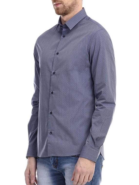 blue cotton casual shirt - 12432246 - Zoom Image - 2