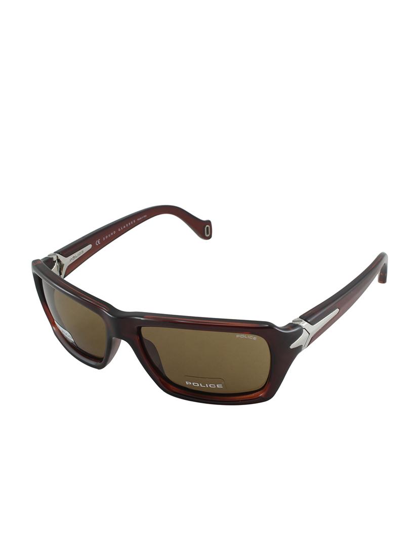 brown plastic rectangle men sunglass - 12442288 - Zoom Image - 2