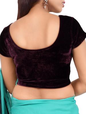 brown velvet blouse - 12445445 - Standard Image - 2