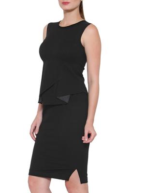 Black sleeveless peplum top and skirt set - 12449646 - Standard Image - 2