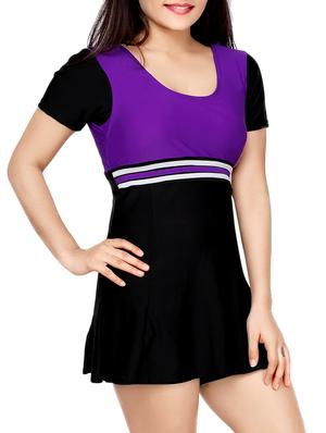 purple cotton functional swimsuit - 12449720 - Standard Image - 2