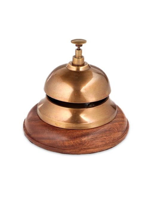 gold brass office bell - 1245462 - Standard Image - 1