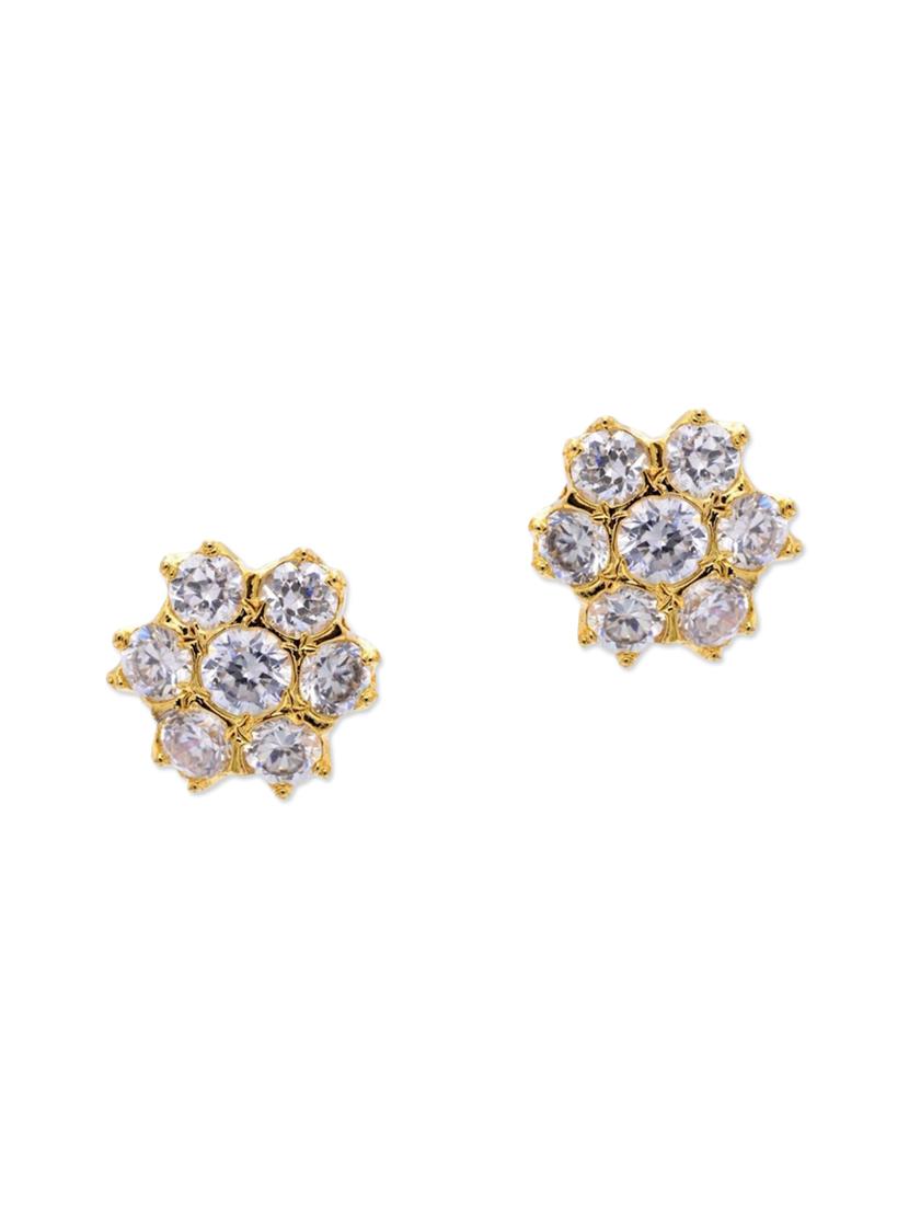 multi colored gold plated studs earring - 12469150 - Zoom Image - 2