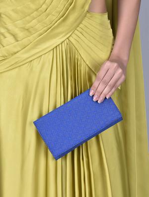royal blue geometrical brocade wallet - 1247595 - Standard Image - 2