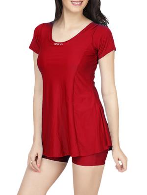 red cotton functional swimsuit - 12478181 - Standard Image - 2