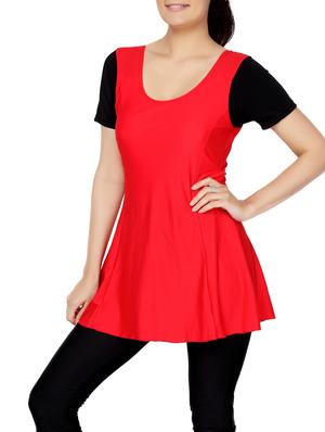 red cotton functional swimsuit - 12478908 - Standard Image - 2