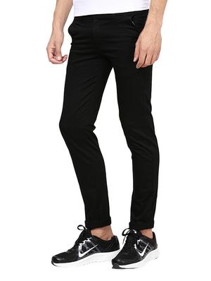black cotton chinos casual trousers - 12483464 - Standard Image - 2