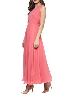 pink georgette gown - 12483734 - Standard Image - 2