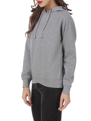 grey fleece hooded sweatshirt - 12484981 - Standard Image - 2