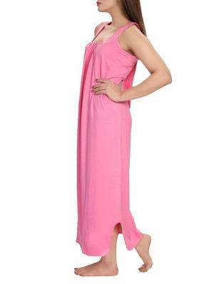 pink cotton gown - 12495390 - Standard Image - 2
