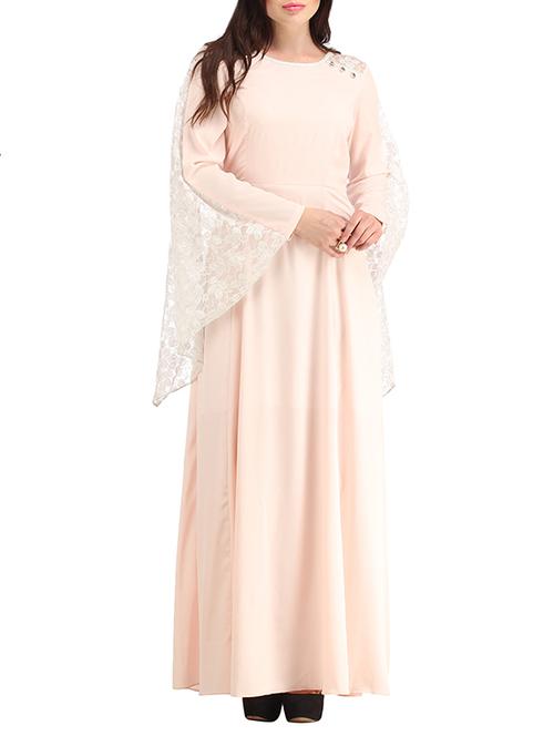 pink crepe gown - 12503352 - Very Small Image - 1