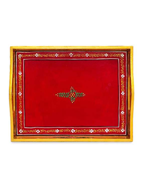Buy Gold And Red Painted Tea Set for Unisex from Kaushalam for ₹7311 at