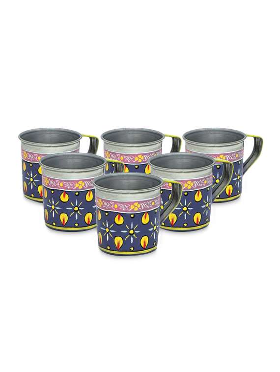 Buy Dark Blue And Mauve Painted Tea Set for Unisex from Kaushalam for ₹6186 at 18 off 2020