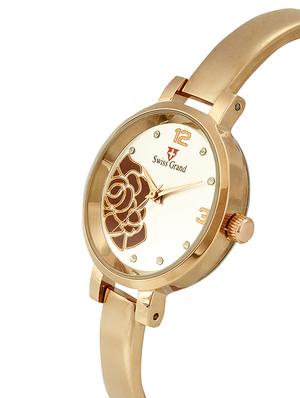 Swiss Grand SG-1177 Rose Gold Coloured With Rose Gold Stainless Steel Strap Analog Quartz Watch For Women - 12518046 - Standard Image - 2