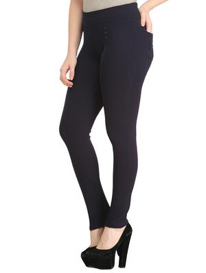 black polyester jeggings - 12523758 - Standard Image - 2