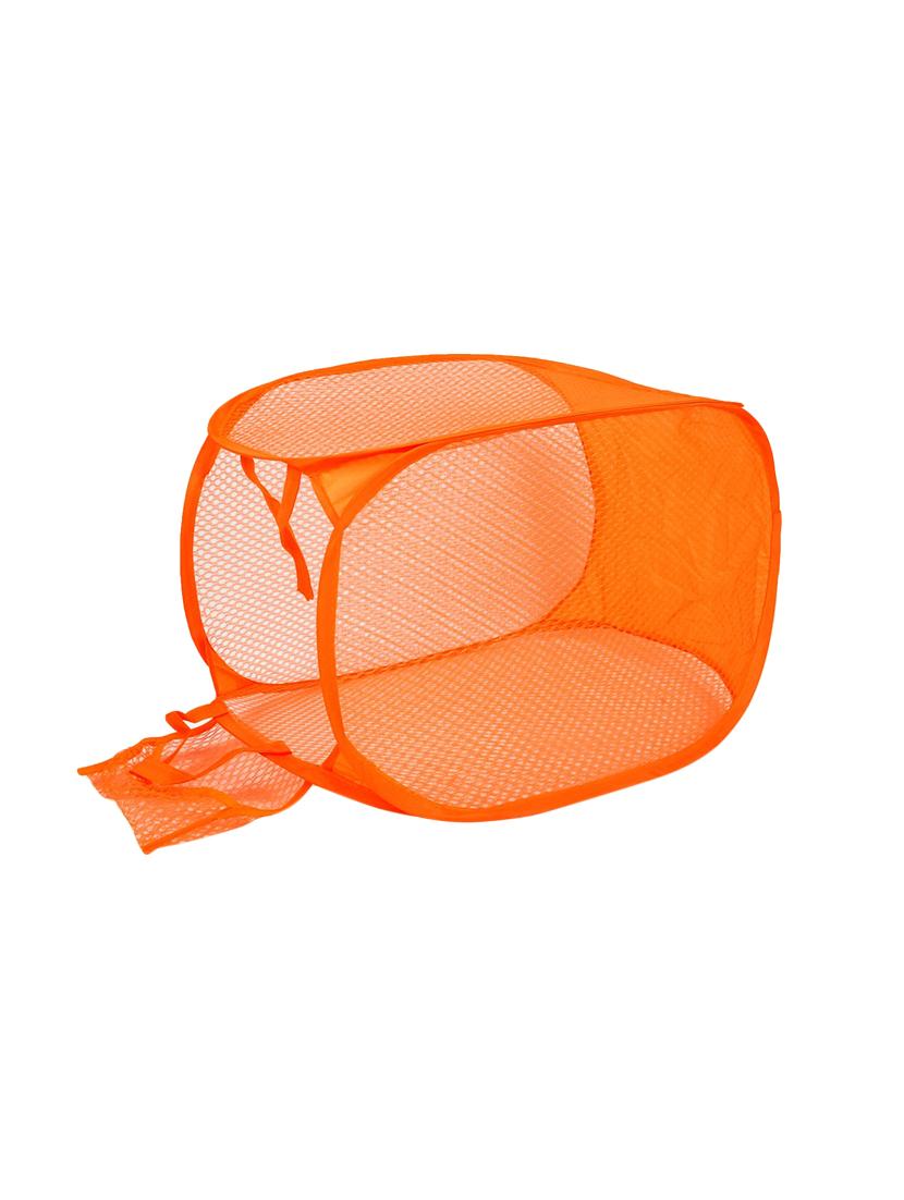 orange fabric foldable laundry basket - 12526168 - Zoom Image - 2