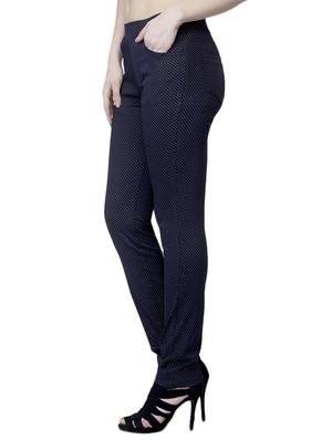 navy blue printed cotton jegging - 12551792 - Standard Image - 2