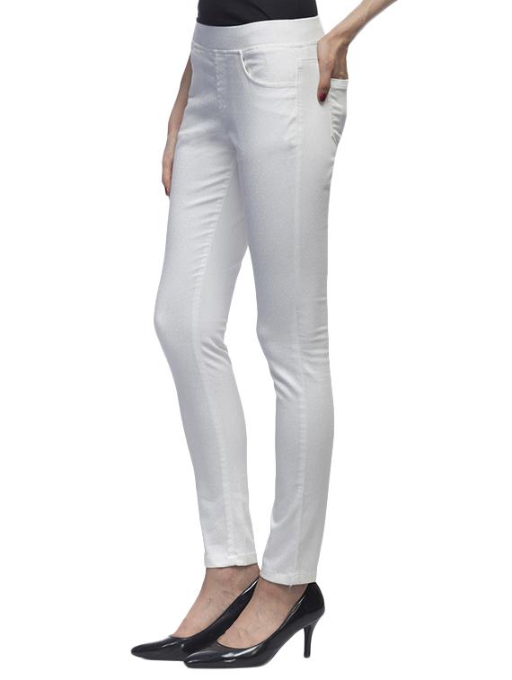 white cotton jeggings - 12551794 - Zoom Image - 2