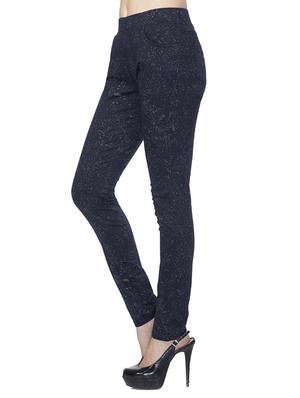navy blue printed cotton jegging - 12551798 - Standard Image - 2