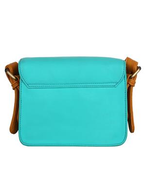 Turquoise blue leatherette sling bag - 12552004 - Standard Image - 2