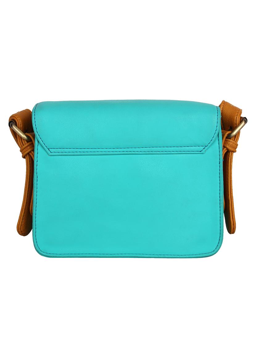Turquoise blue leatherette sling bag - 12552004 - Zoom Image - 2